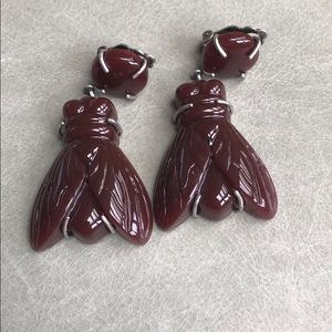 Large Fly clip on earrings